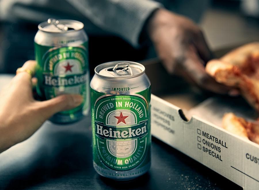 Heineken beer cans