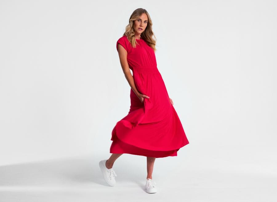 A model in red dress A model in red dress